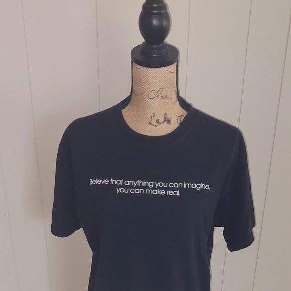 Sony Believe Tee Size Large Anvil Black VTG Retro - Picture 2 of 8